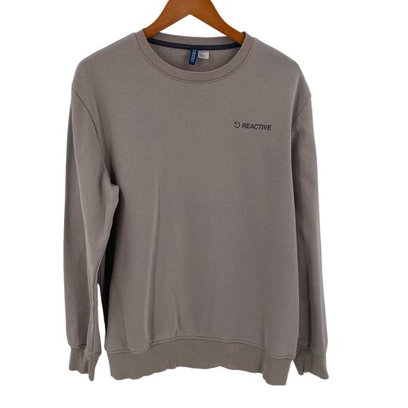 Taupe sweatshirt Reactive H&M Divided mens medium - Picture 1 of 5